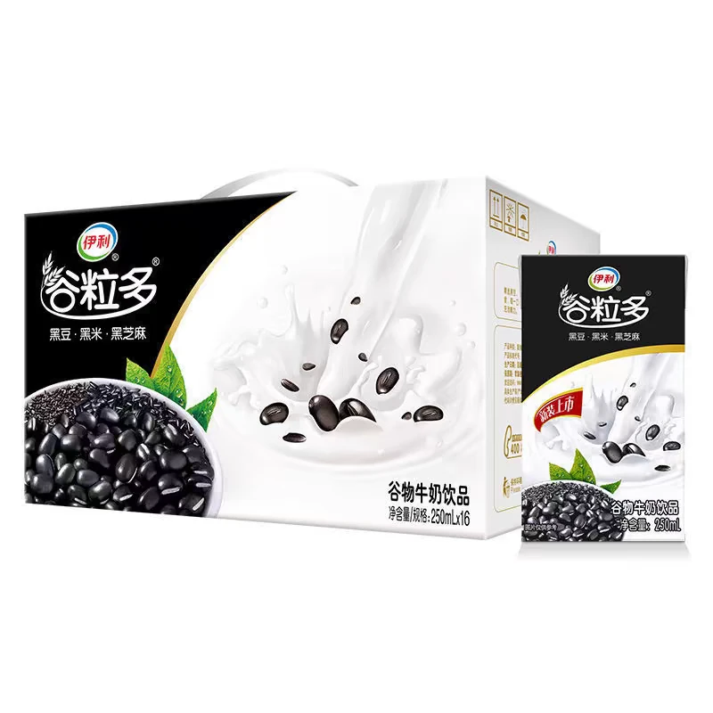 【4月产】伊利谷粒多黑谷黑豆谷物牛奶1*12*250ml  惊爆价29.9元/提 京东次日达