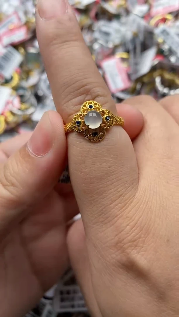 【闪购商品】翡翠戒指银S925镶嵌1111111---7