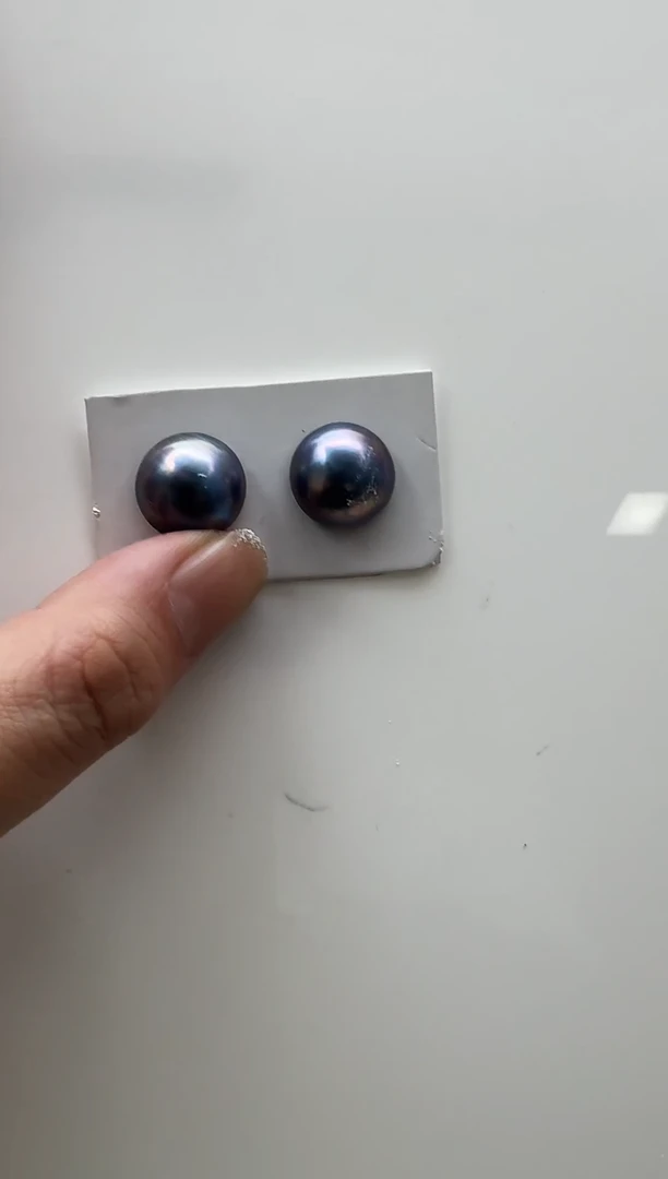 【闪购商品】拼合珍珠（马贝珠）AQ未镶嵌马贝耳钉@@