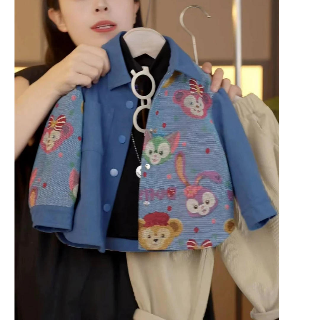 【之一】幂姐原创2025春季男女童卡通织锦提花灯芯绒MJQ246393