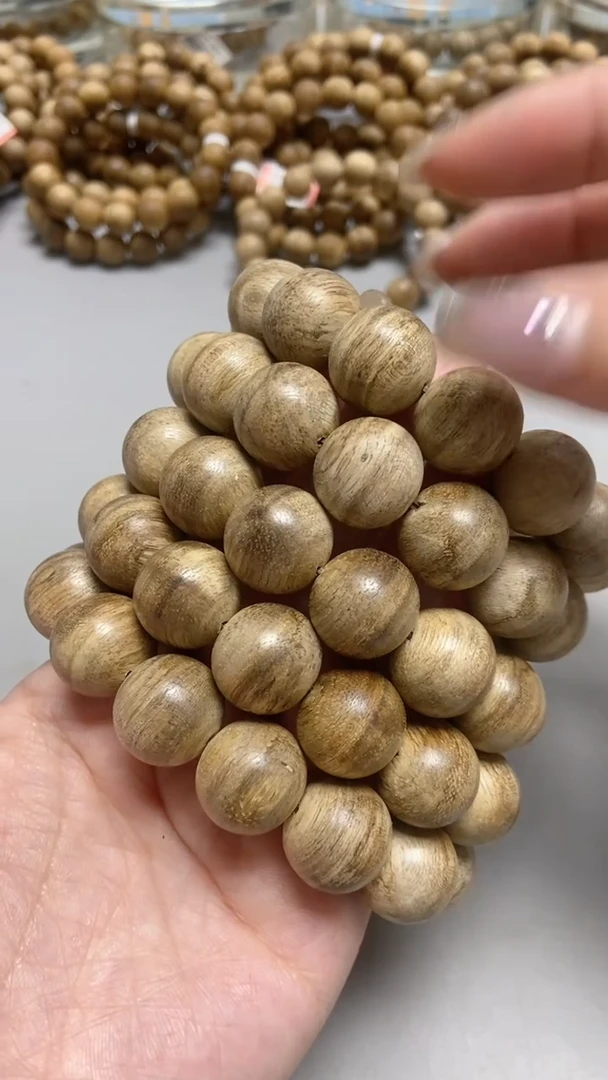 手串沉香文莱圆珠单圈虫漏1.7多样性发其一