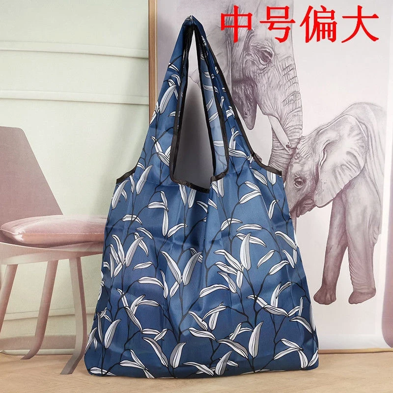 新款折叠妈咪买菜购物袋便携超市环保袋防水印花日系手提袋单肩包