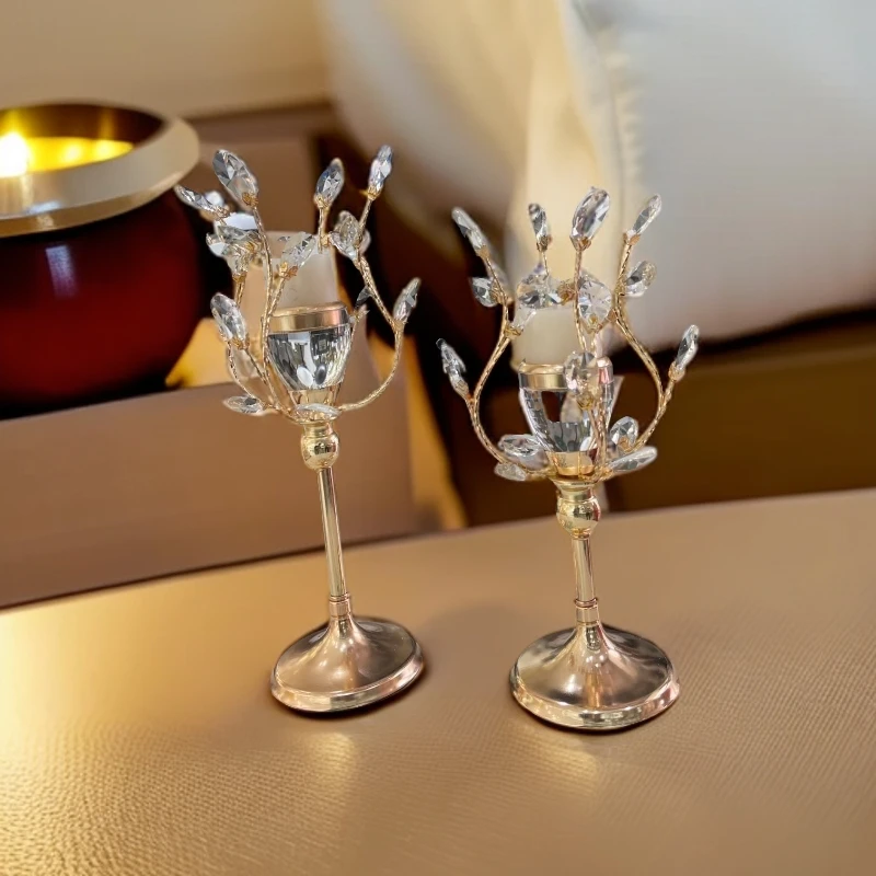 (一对）高档美式家用餐桌烛光晚餐浪漫道具