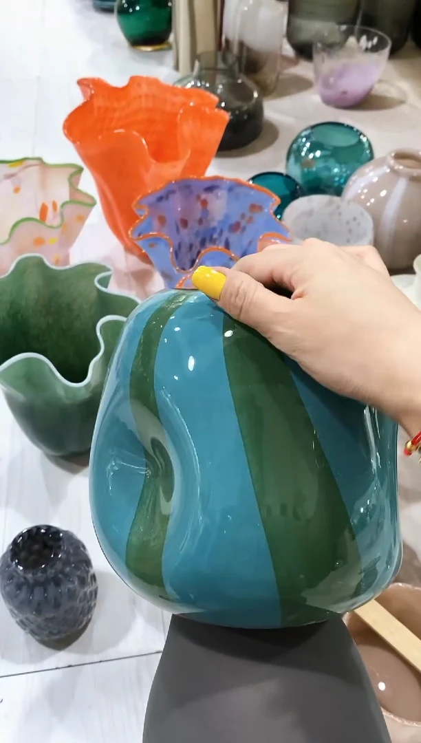 慕忆家手作琉璃花瓶瑕