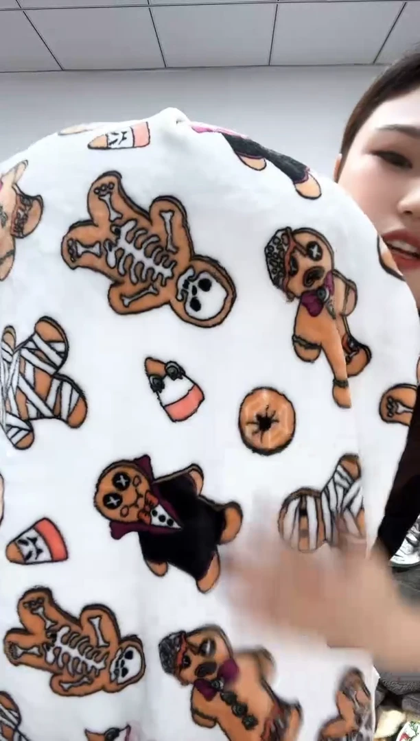 法兰绒2X2.3双面布料瑕疵