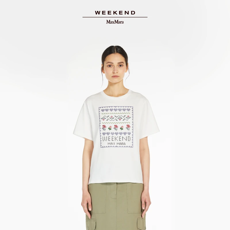 Weekend MaxMara 2025春夏新款女装印花短袖T恤5971045106&