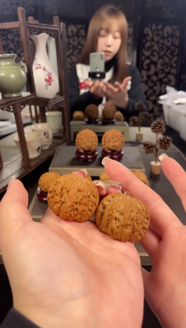 【闪购商品】文玩核桃把件磨盘40尺-13