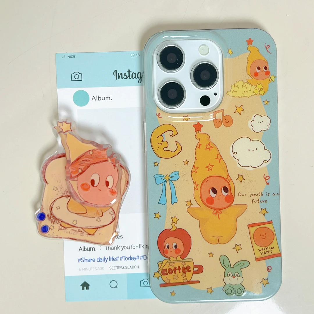 IMD手机壳创意可爱星星小人适用苹果16iPhone15华为小米oppovivo