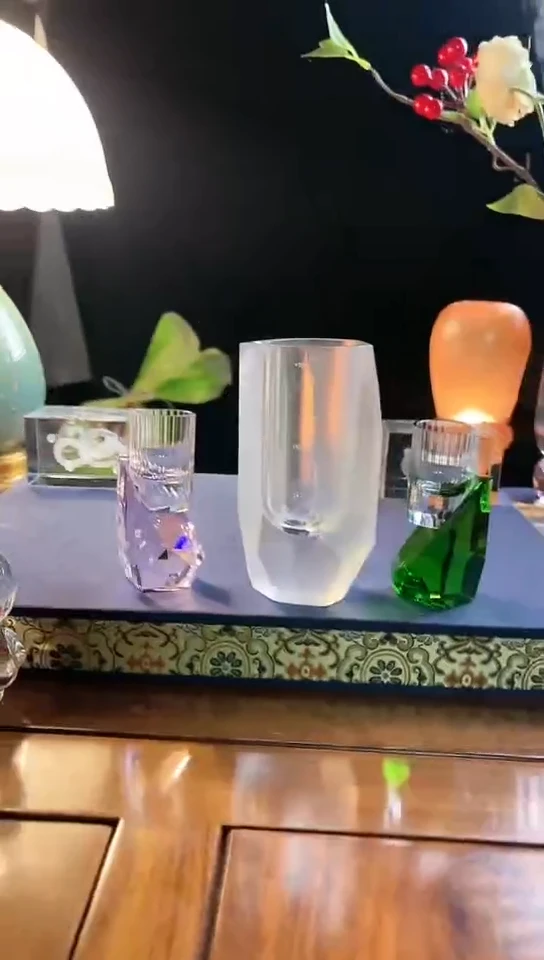 高档水晶酒具一壶两杯