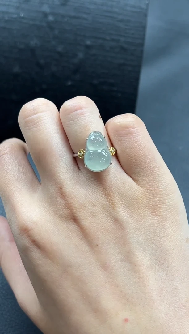 【闪购商品】翡翠戒指18K金镶嵌戒指