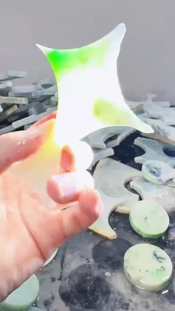 裸石翡翠缅甸翡翠A货文51