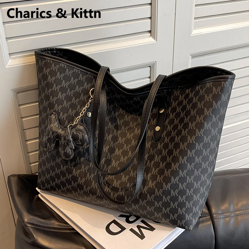 Charics&Kittn大容量包包女2025新款单肩大包质感通勤真皮托特包