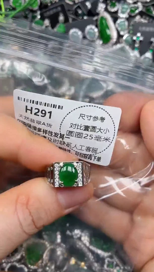 颈饰未镶嵌翡翠H291戒指