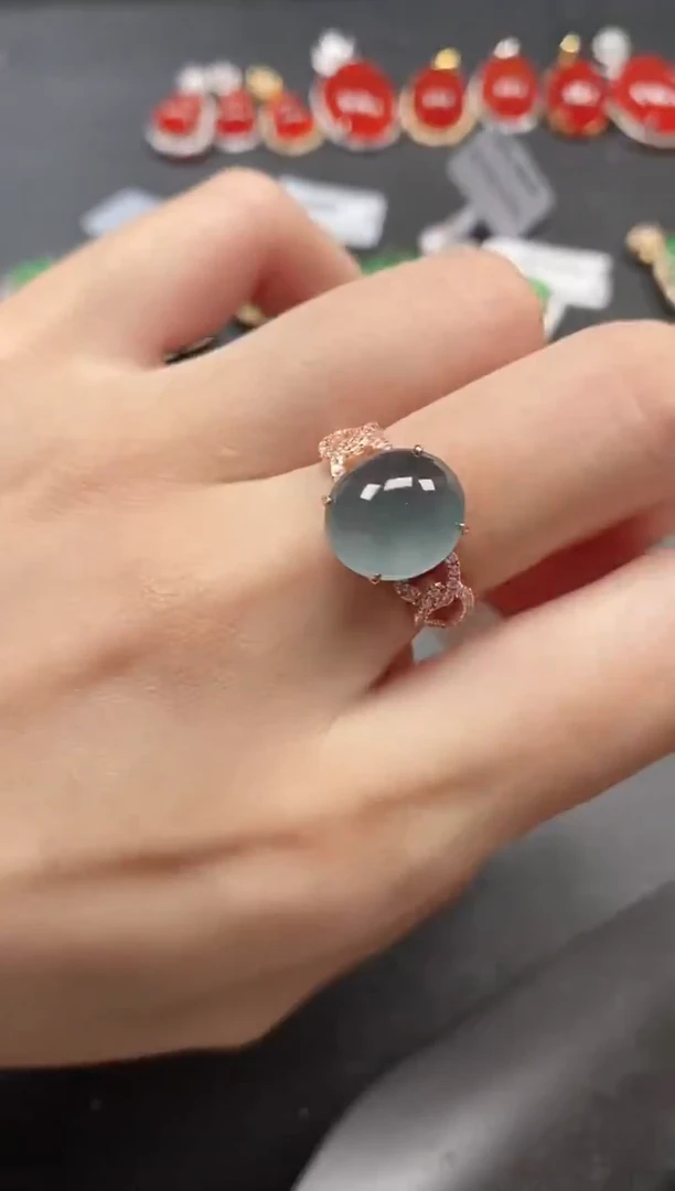 银S925镶嵌戒指翡翠51151