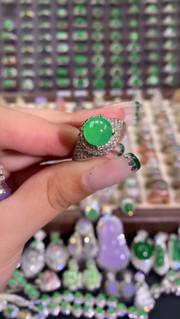 未镶嵌戒指翡翠天然缅甸A货翡翠未镶嵌 粉丝福利