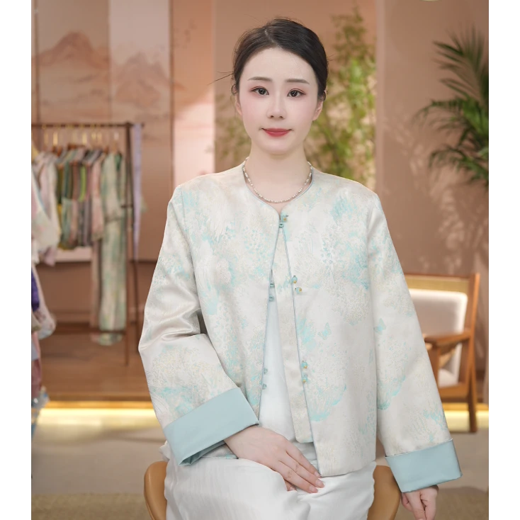 《 云千重-外套》新中式提花国风时尚休闲百搭外套