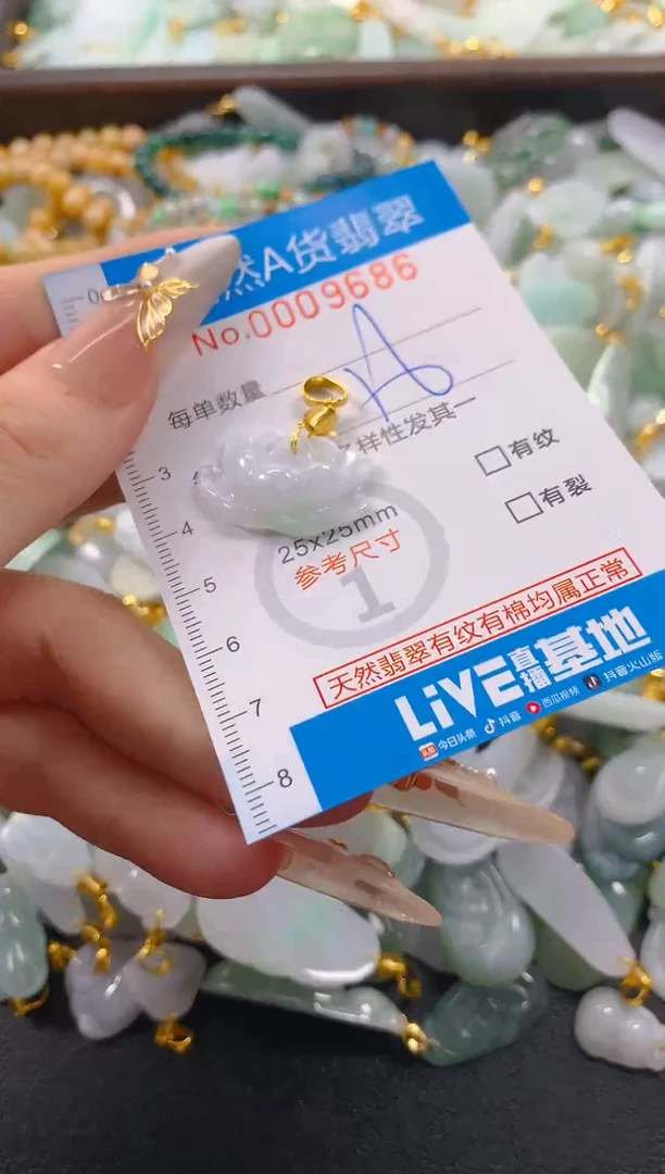 颈饰未镶嵌翡翠净货挂件-9686