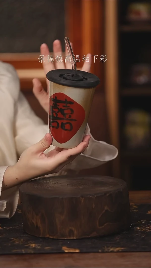 陶瓷景德镇高温釉下手绘陶瓷@L247@