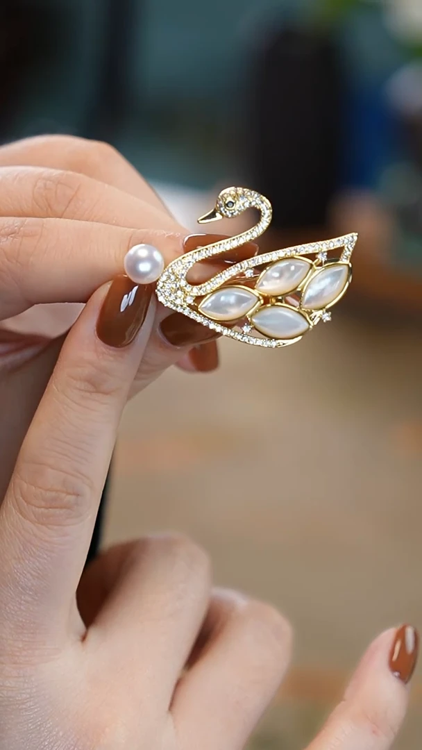 合金贝壳（贝母）胸针胸针