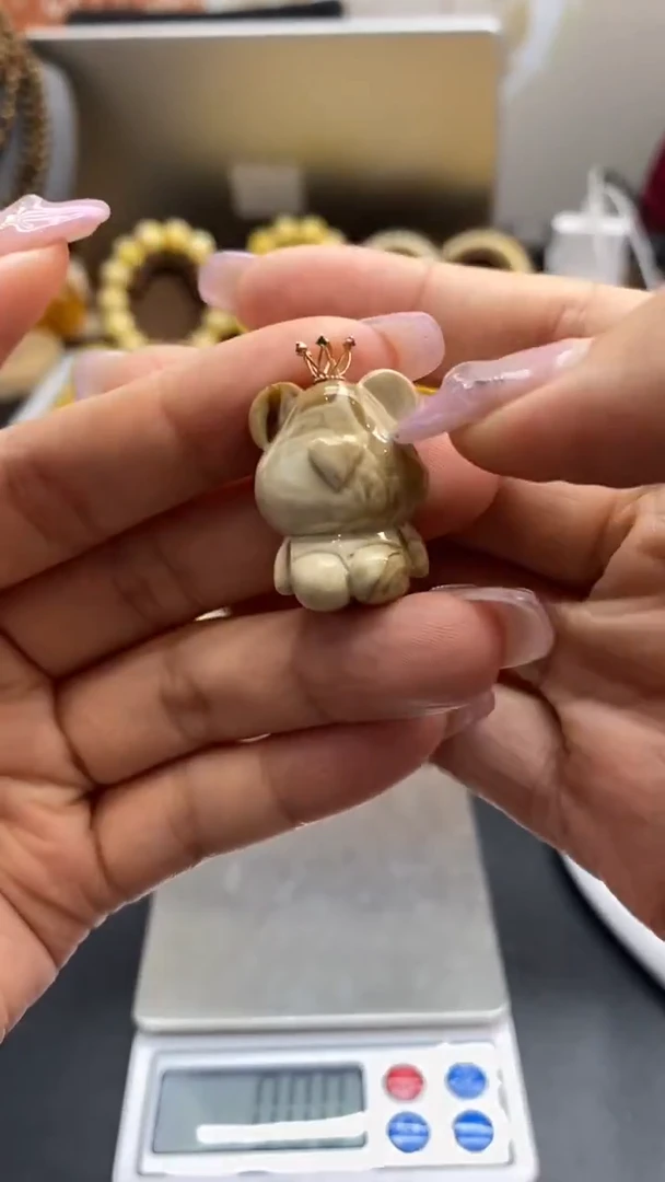 琥珀18K金镶嵌珠宝奇石1946