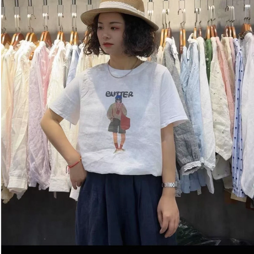 25183 U 韩版女新款夏款时尚洋气百搭休闲短袖