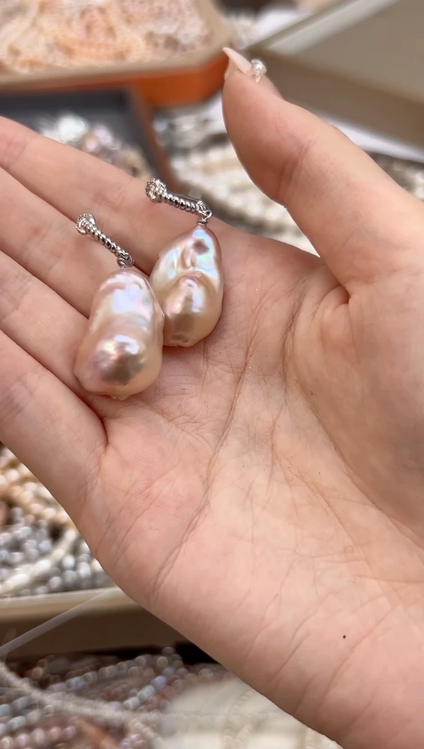 未镶嵌福利淡水珍珠雅*巴洛克*耳钉