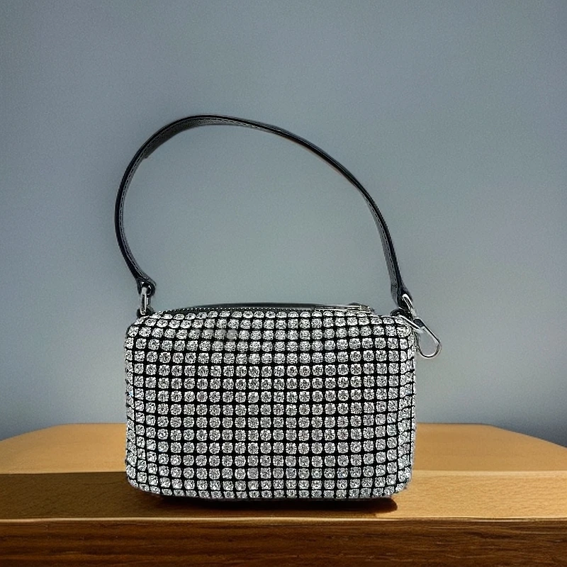 95新 Alexander McQueen/亚历山大·麦昆 水钻腋下包 1077 2562