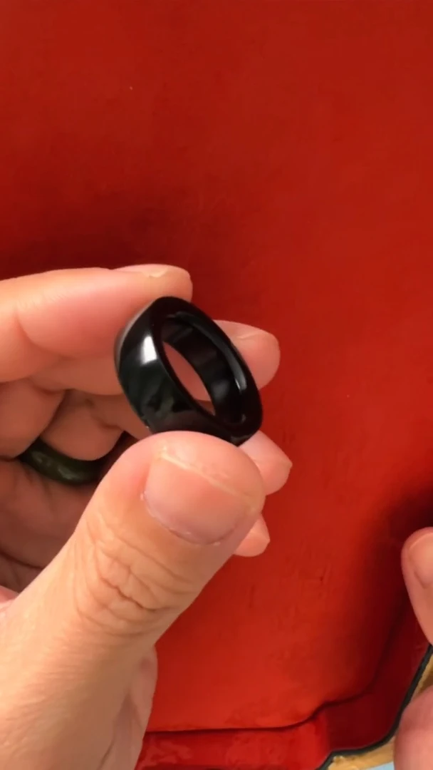 未镶嵌和田玉挂件新疆料塔青戒圈18mm内径