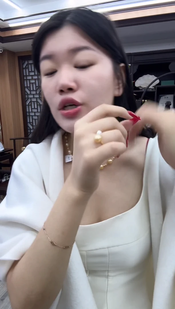 银S925镶嵌戒圈海水珍珠JZ916