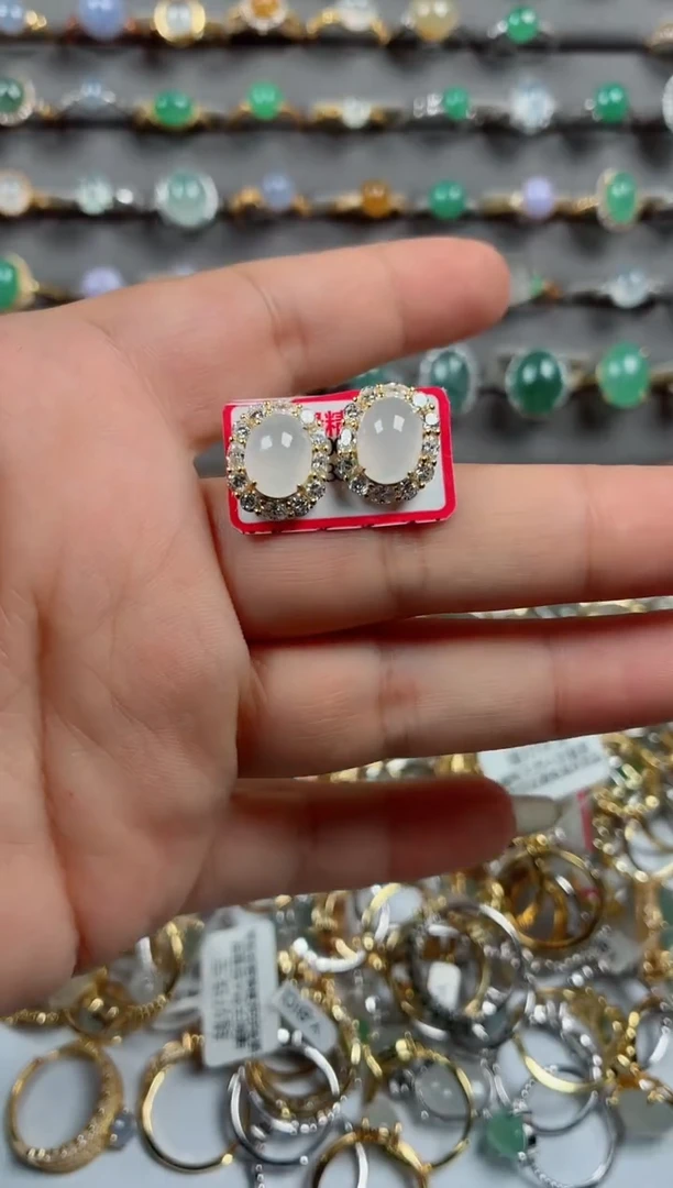 银S925镶嵌戒指翡翠.