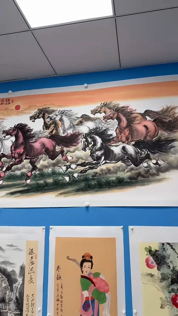 国画四条屏/山水/花鸟/手绘作品