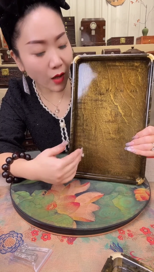 【闪购商品】乌木类成套家具金丝楠茶盘