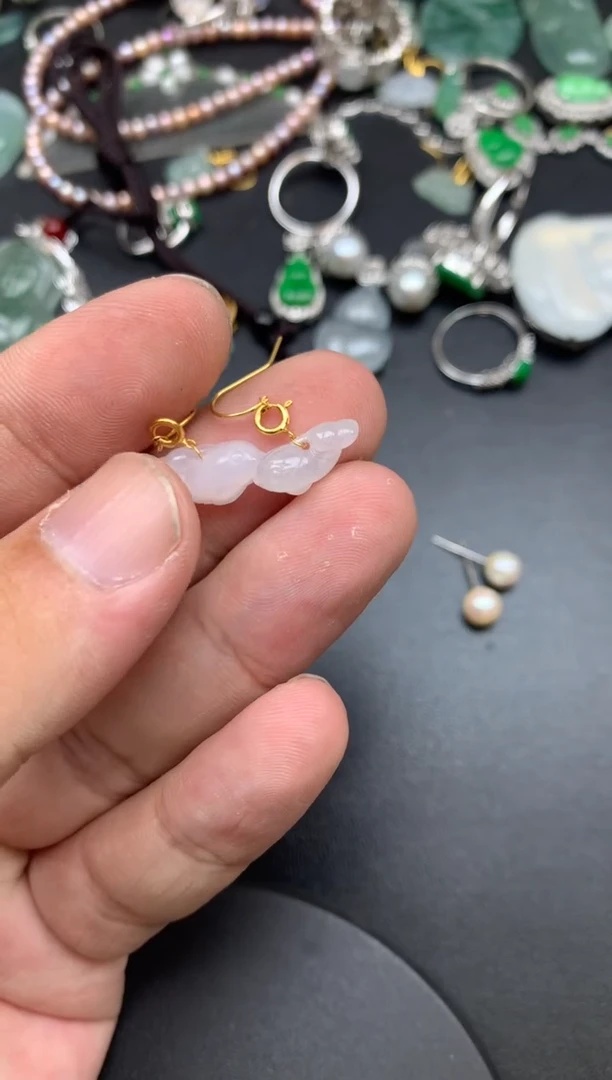 颈饰18K金镶嵌翡翠塑商品不退不换