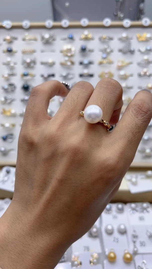【闪购商品】淡水珍珠戒指合金75