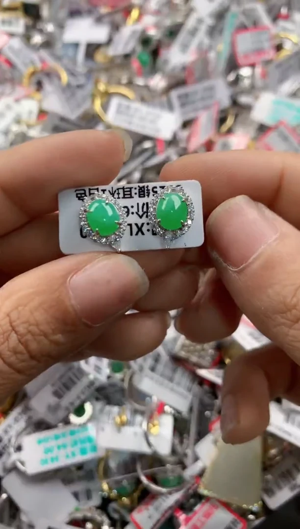 银S925镶嵌戒指翡翠10    61