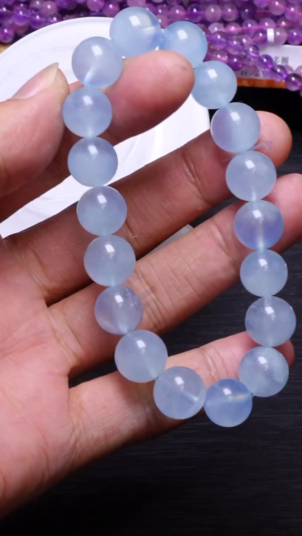 【闪购商品】海蓝宝石手串未镶嵌Q008海蓝宝单圈11mm