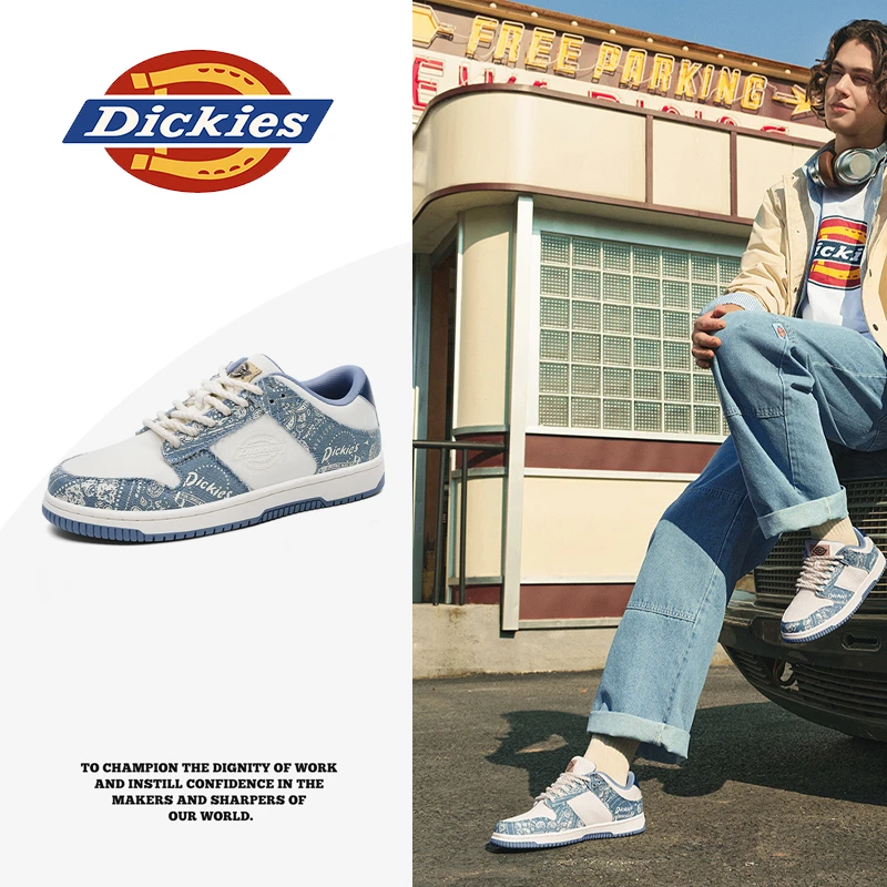 Dickies腰果花板鞋男2025低帮冬季新款透气男鞋时尚百搭运动潮鞋