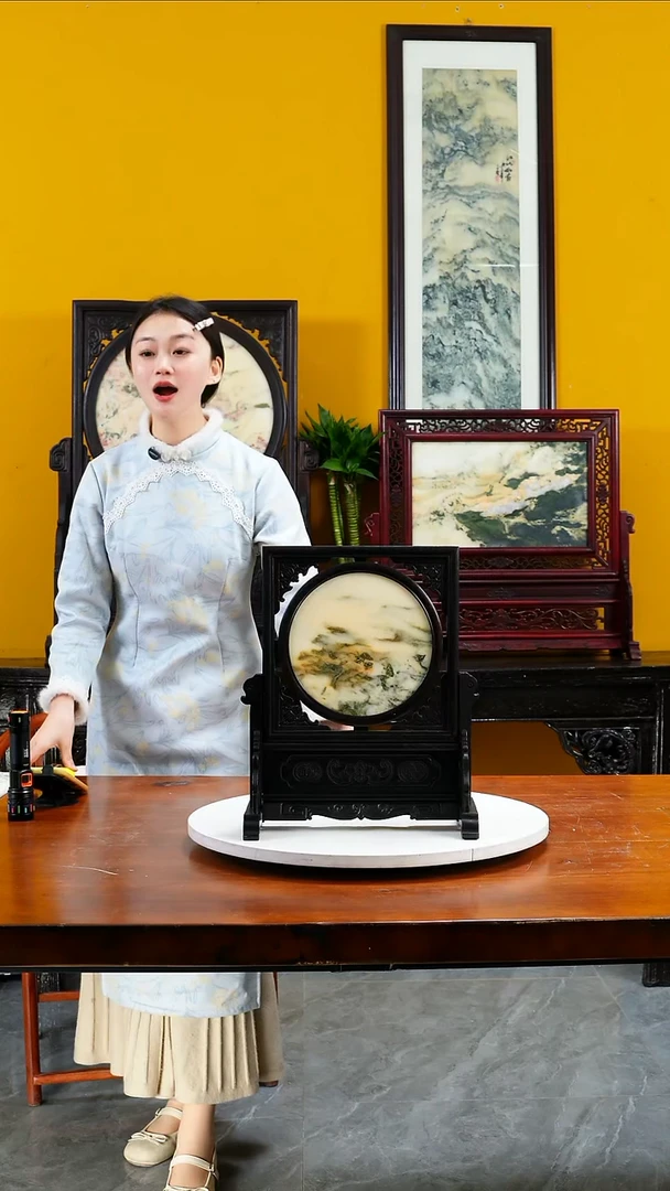 石材天然大理石画摆件