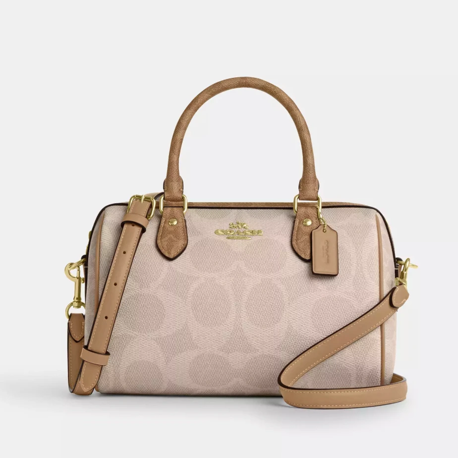 COACH/蔻驰奶茶新款大标 大号波士顿斜挎包CY679（尺寸25*16*14）