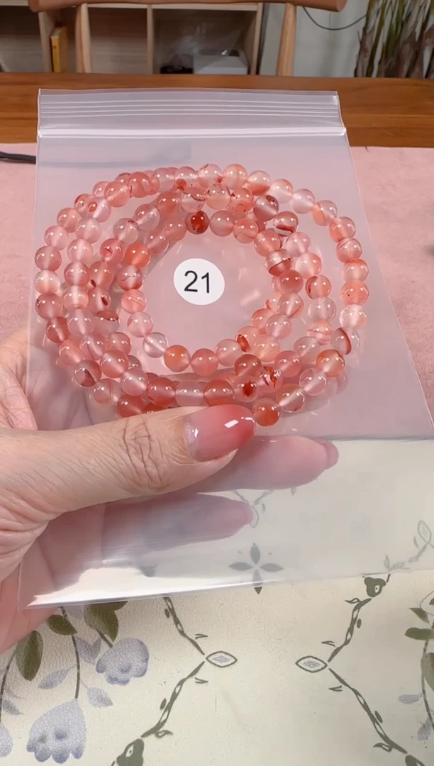 手串未镶嵌南红玛瑙原矿无优化无裂冰飘多圈108颗