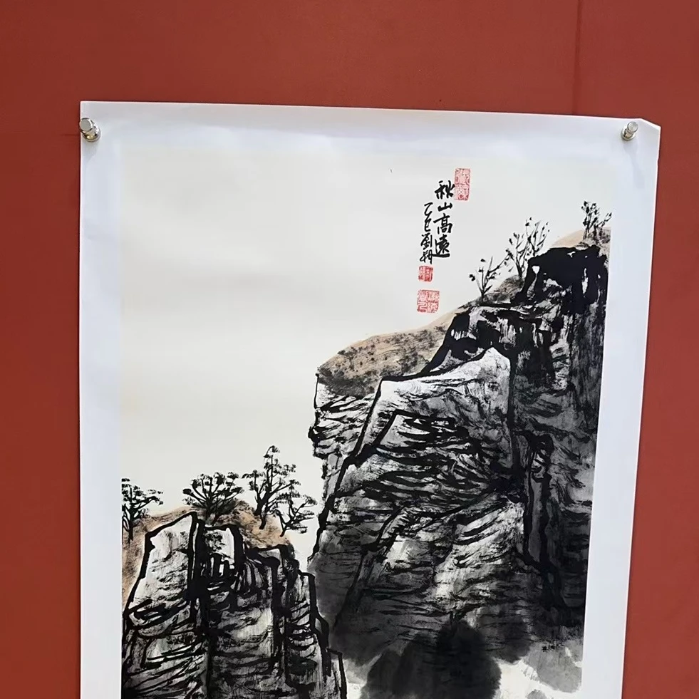 刘朔作品  秋山高远  四尺竖