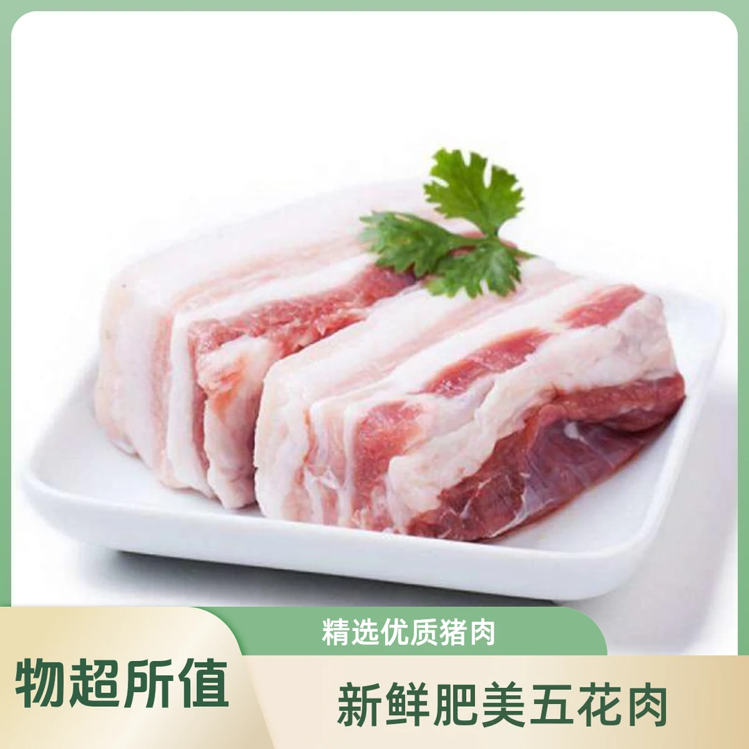 猪五花肉当天鲜500g火锅食材