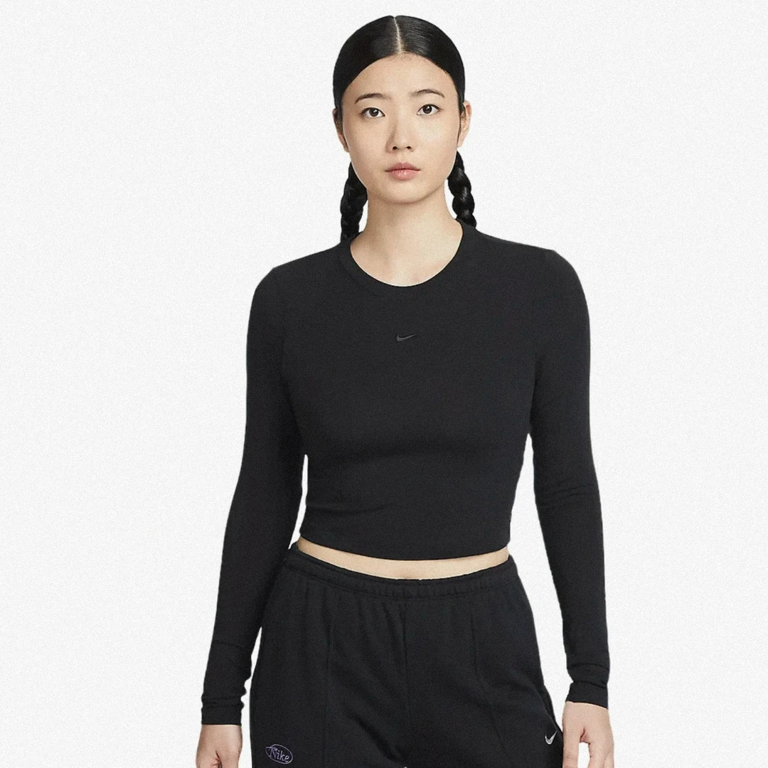 NIKE/耐克黑色圆领时尚运动休闲打底长袖HF5323-010