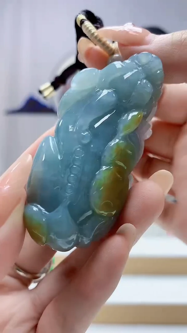 未镶嵌定制翡翠4898DD-毛货挂件19