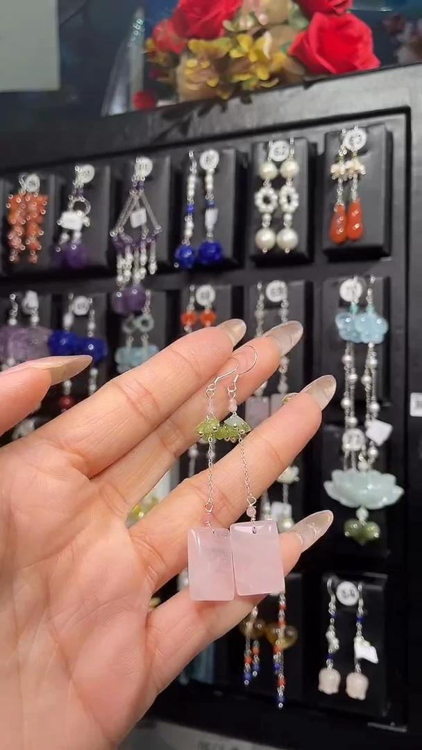 银S925镶嵌耳饰紫晶淸*✨ 淸寜
