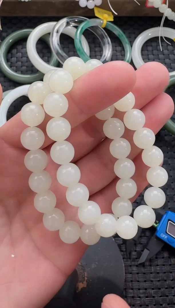 颈饰未镶嵌和田玉10mm手串（多样性发货拍一发一）3