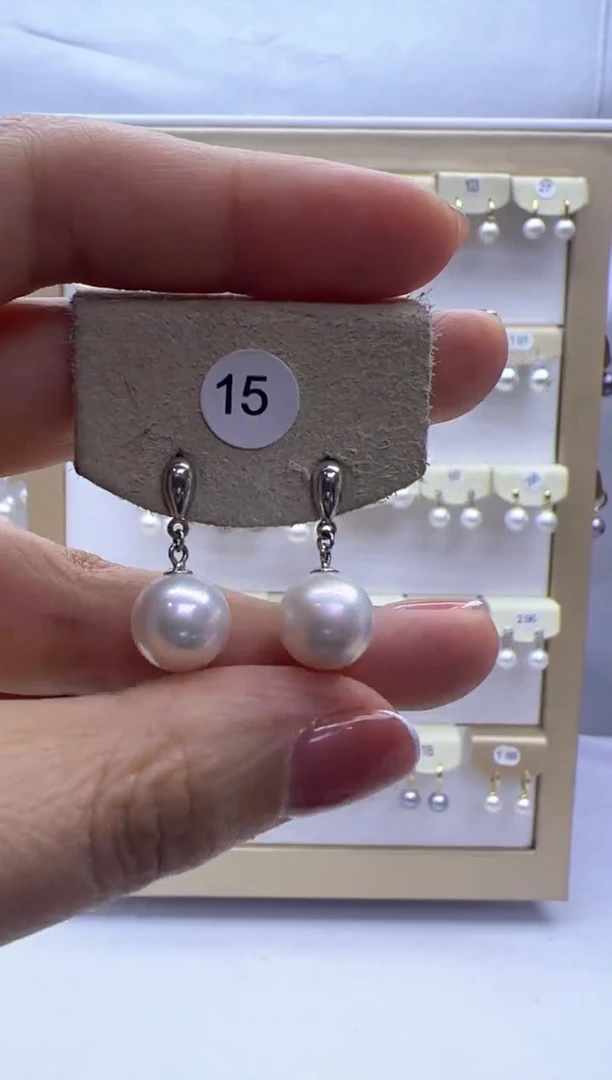 【闪购商品】淡水珍珠耳饰银S925镶嵌15