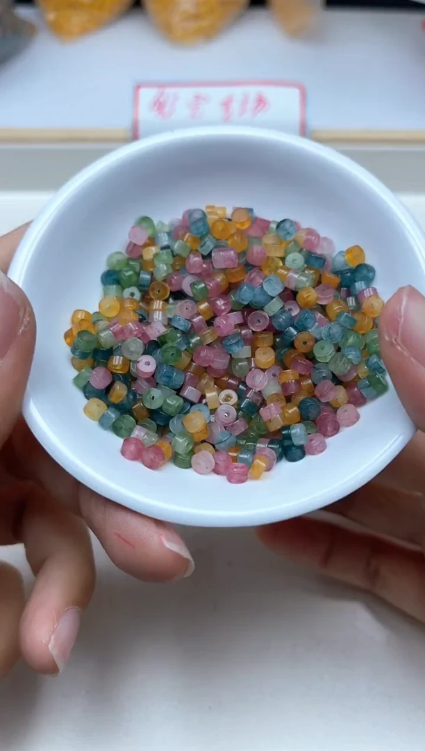 散珠未镶嵌碧玺M540碧玺直切2*4mm100个15元