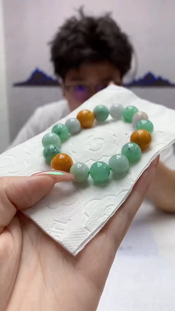 【闪购商品】定制翡翠未镶嵌4688DD-毛货手串191