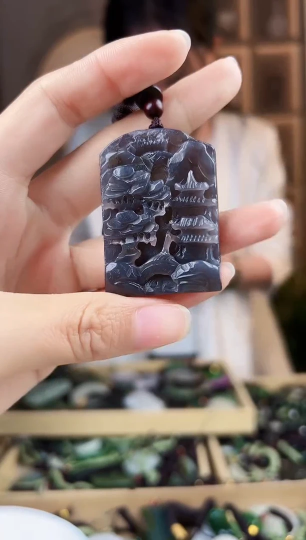 颈饰未镶嵌和田玉拍一发一，多样性发货